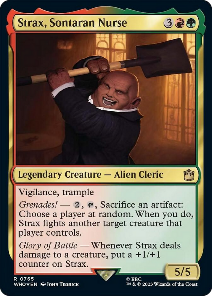 Strax, Sontaran Nurse (Surge Foil) [Doctor Who] Magic: The Gathering