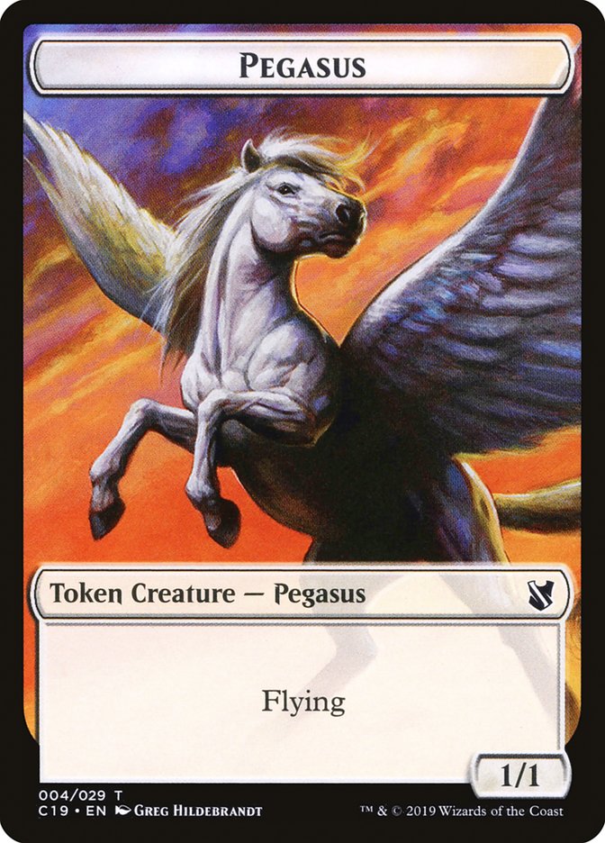 Pegasus Token [Commander 2019 Tokens] Magic: The Gathering
