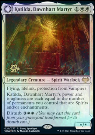 Katilda, Dawnhart Martyr // Katilda's Rising Dawn [Innistrad: Crimson Vow Prerelease Promos] Magic: The Gathering