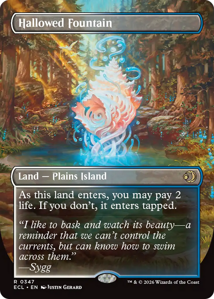 Hallowed Fountain (Borderless) [Lorwyn Eclipsed] Magic: The Gathering