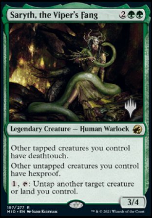 Saryth, the Viper's Fang (Promo Pack) [Innistrad: Midnight Hunt Promos] Magic: The Gathering