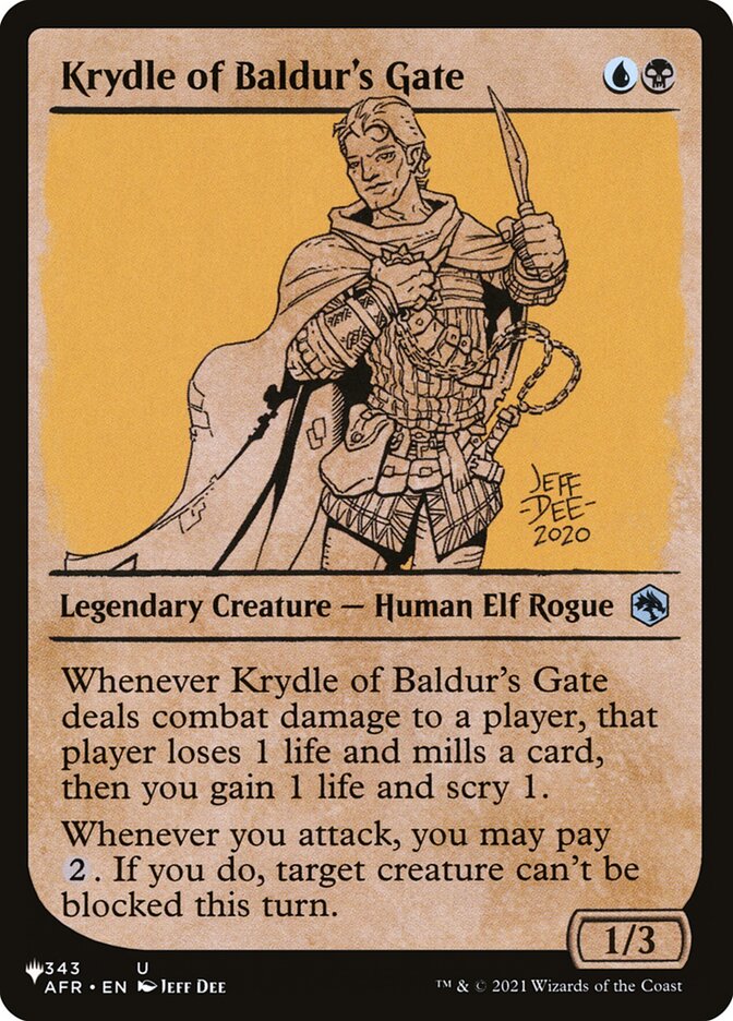 Krydle of Baldur's Gate (Showcase) [The List] Magic: The Gathering