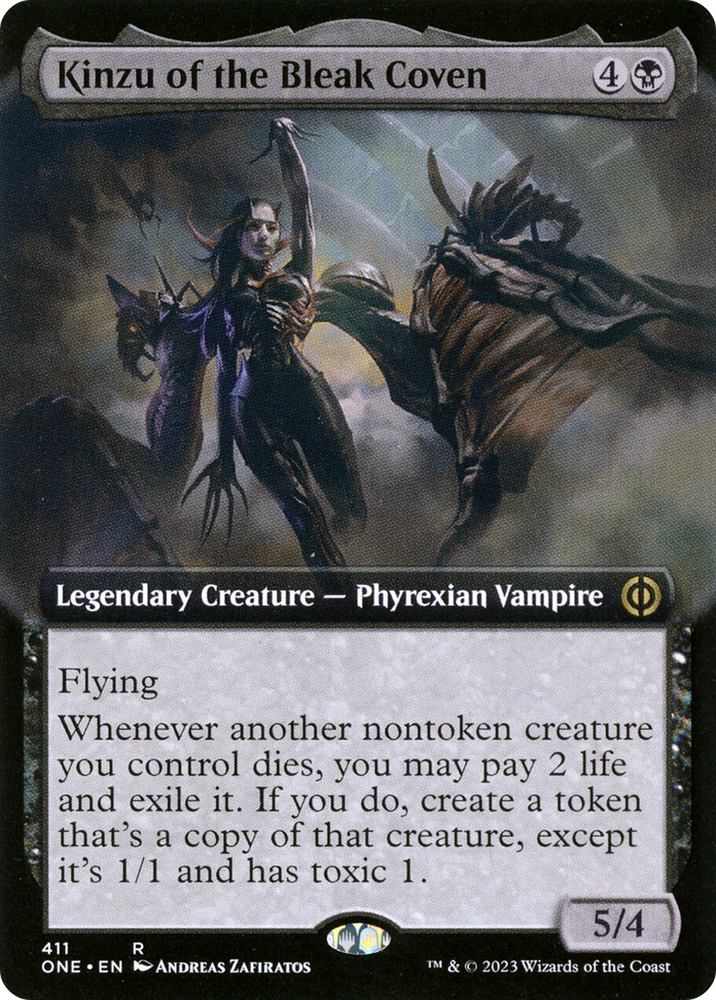 Kinzu of the Bleak Coven (Extended Art) [Phyrexia: All Will Be One] Magic: The Gathering
