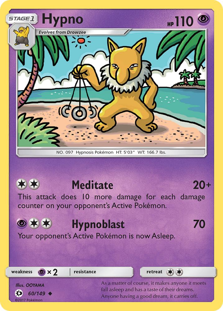 Hypno (60/149) [Sun & Moon: Base Set] Pokémon