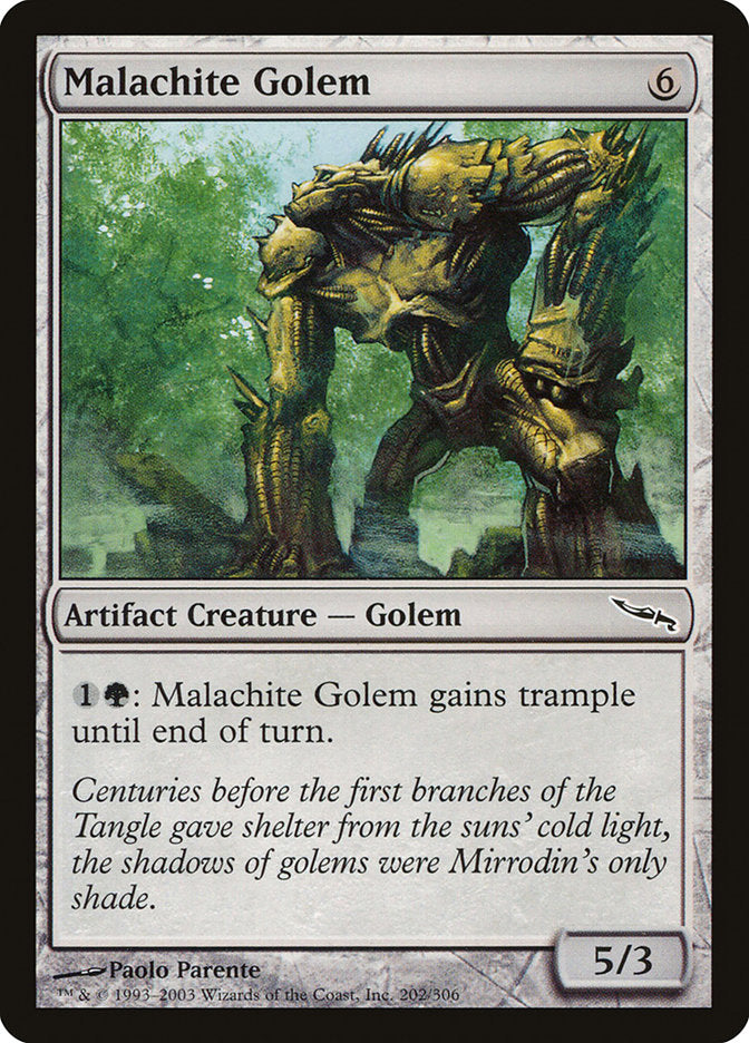Malachite Golem [Mirrodin] Magic: The Gathering