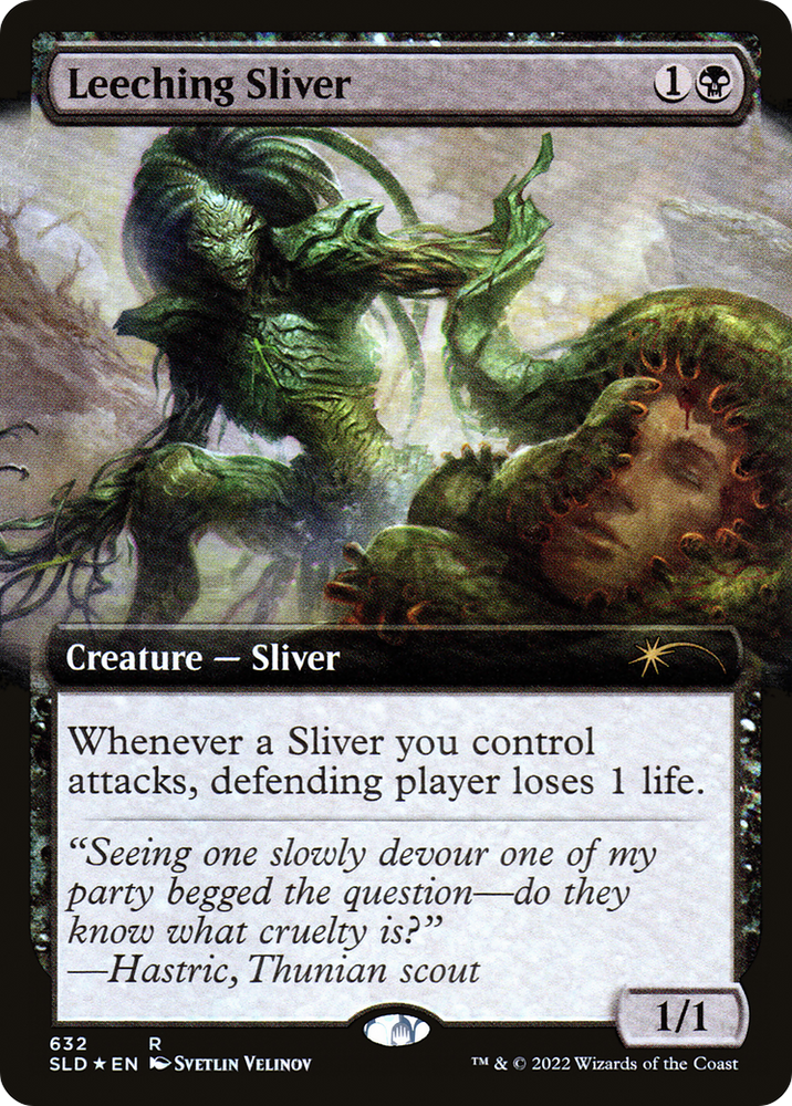 Leeching Sliver (Extended Art) [Secret Lair Drop Promos] Magic: The Gathering