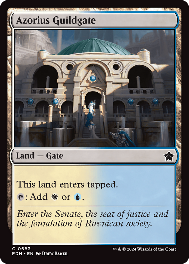 Azorius Guildgate [Foundations] Magic: The Gathering