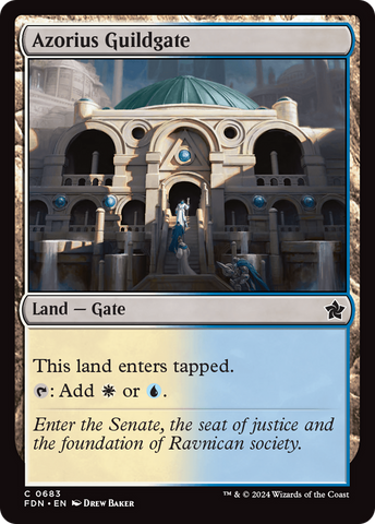 Azorius Guildgate [Foundations] Magic: The Gathering