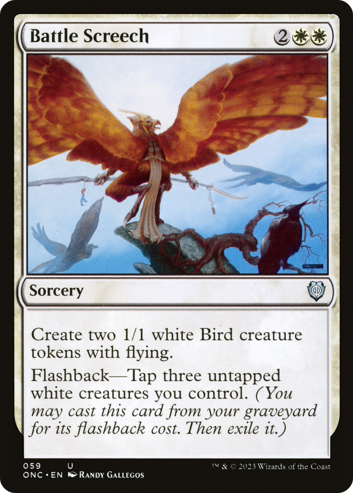 Battle Screech [Phyrexia: All Will Be One Commander] Magic: The Gathering