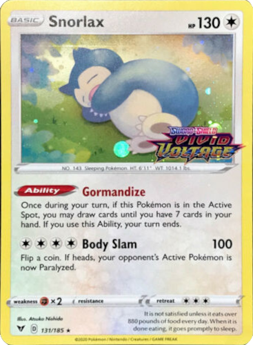 Snorlax (131/185) [Sword & Shield: Black Star Promos] Pokémon