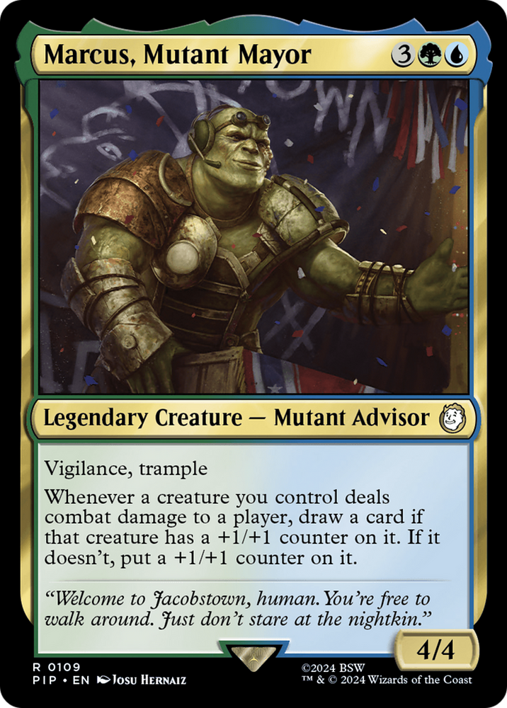 Marcus, Mutant Mayor [Fallout] Magic: The Gathering