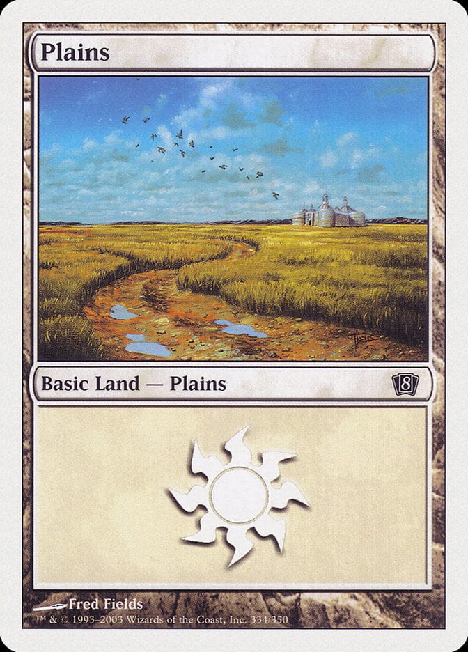 Plains (334) [Eighth Edition] Magic: The Gathering