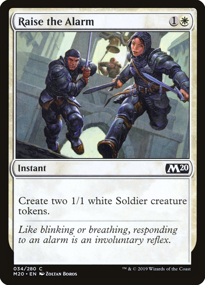 Raise the Alarm [Core Set 2020] Magic: The Gathering