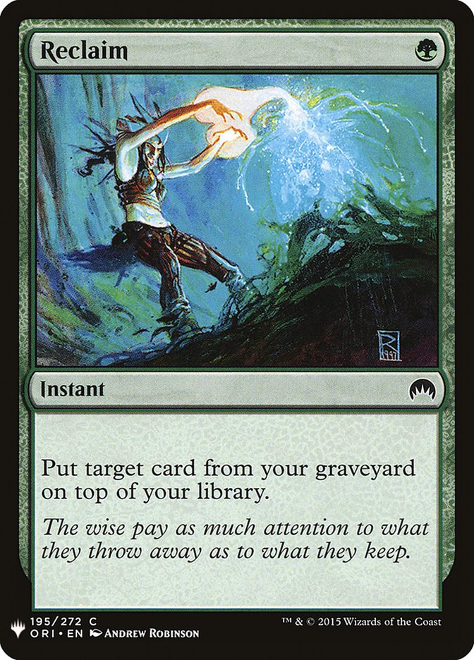 Reclaim [Mystery Booster] Magic: The Gathering