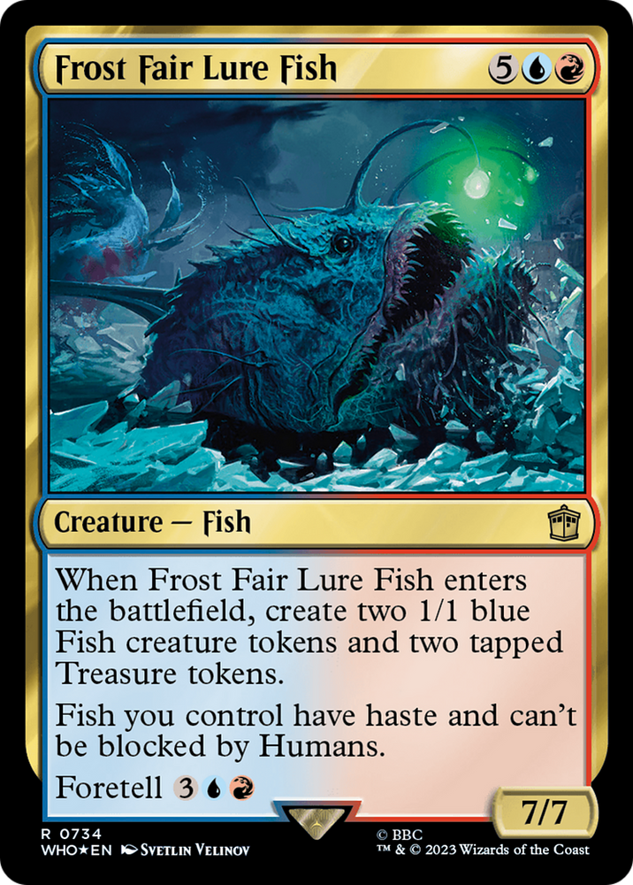 Frost Fair Lure Fish (Surge Foil) [Doctor Who] Magic: The Gathering