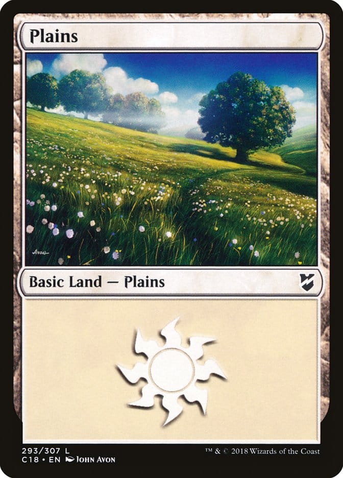 Plains (293) [Commander 2018] Magic: The Gathering