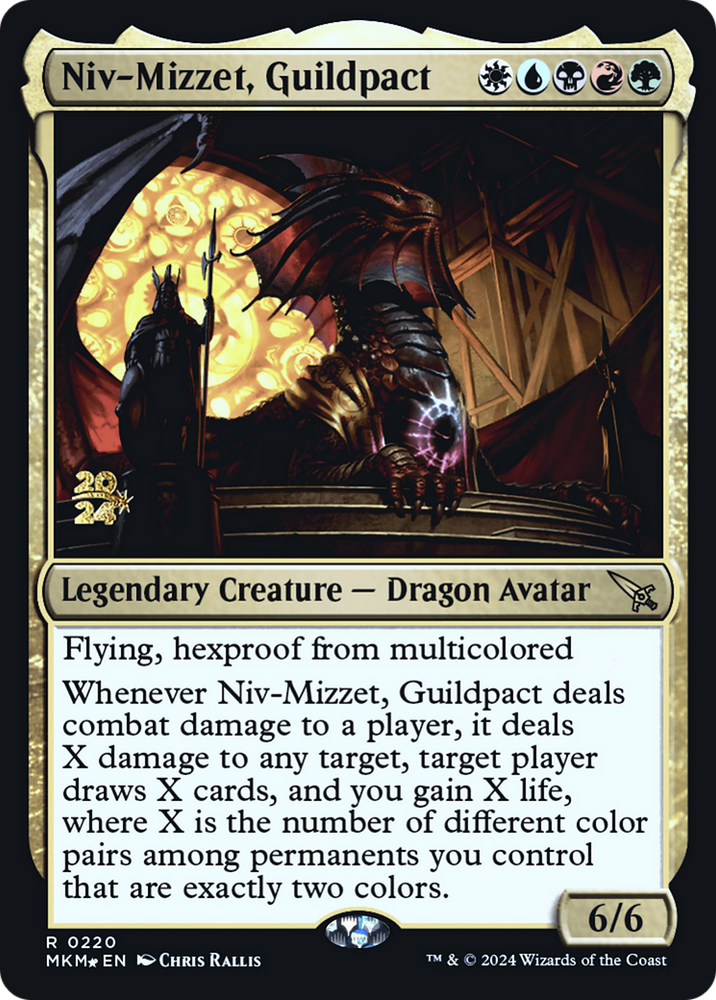 Niv-Mizzet, Guildpact [Murders at Karlov Manor Prerelease Promos] Magic: The Gathering