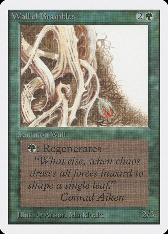 Wall of Brambles [Unlimited Edition] Magic: The Gathering