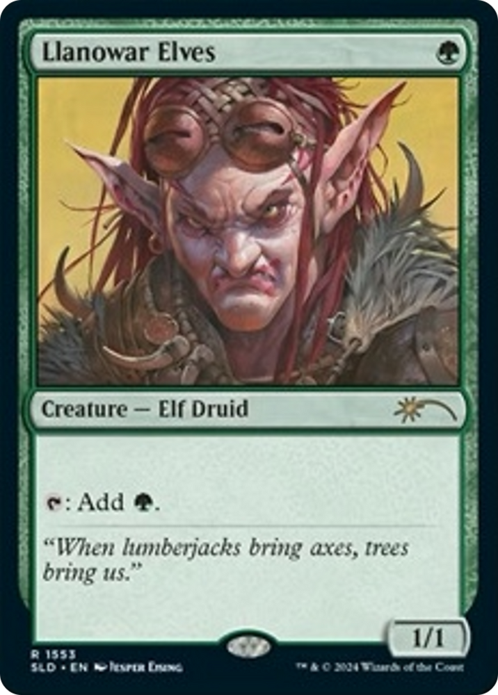 Llanowar Elves (1553) (Rainbow Foil) [Secret Lair Drop Series] Magic: The Gathering