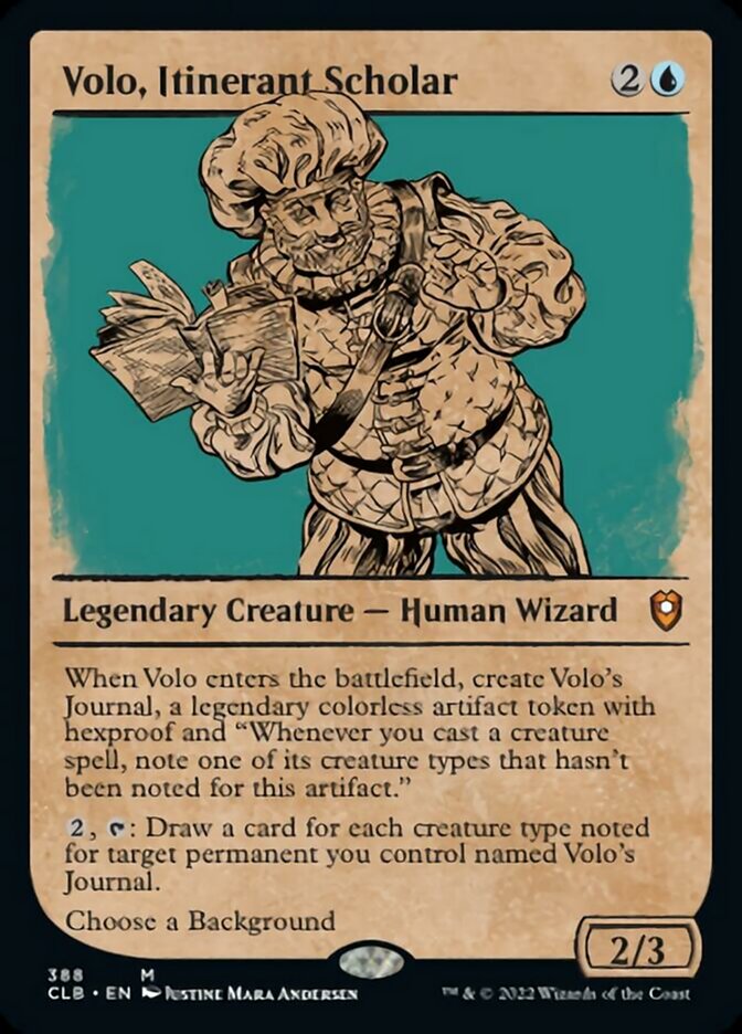 Volo, Itinerant Scholar (Showcase) [Commander Legends: Battle for Baldur's Gate] Magic: The Gathering