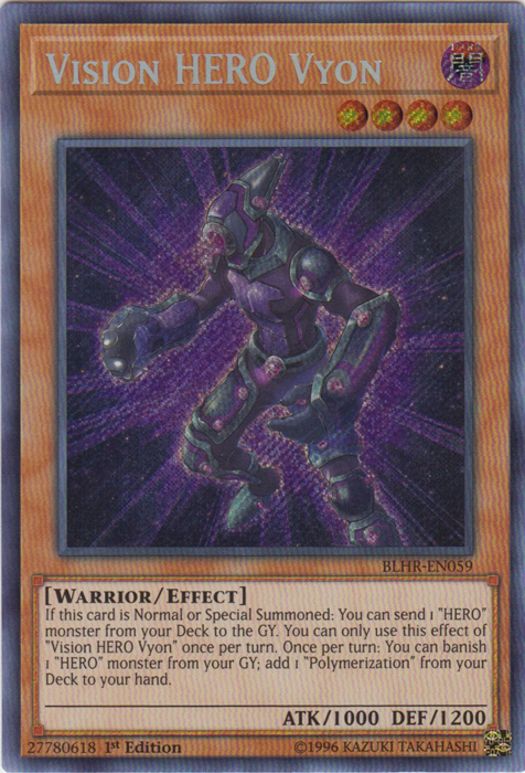 Vision Hero Vyon [BLHR-EN059] Secret Rare - Yugioh Cards For Your TCG Needs!