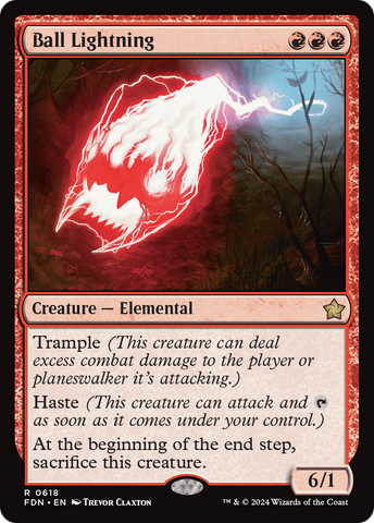 Ball Lightning [Foundations] Magic: The Gathering