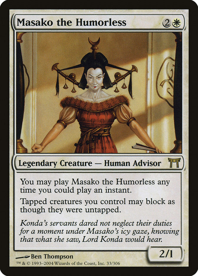 Masako the Humorless [Champions of Kamigawa] Magic: The Gathering