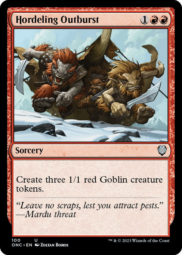 Hordeling Outburst [Phyrexia: All Will Be One Commander] Magic: The Gathering
