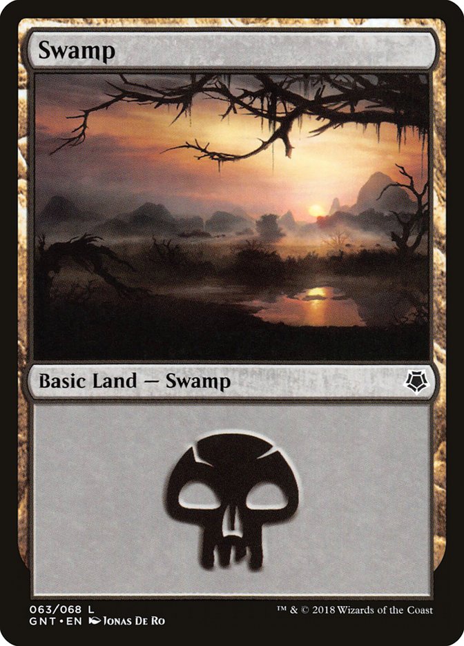 Swamp (63) [Game Night 2018] Magic: The Gathering