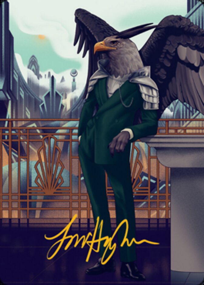 Falco Spara, Pactweaver 2 Art Card (Gold-Stamped Signature) [Streets of New Capenna Art Series] Magic: The Gathering