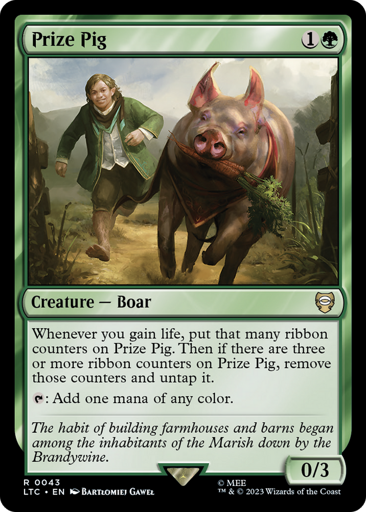 Prize Pig [The Lord of the Rings: Tales of Middle-Earth Commander] Magic: The Gathering
