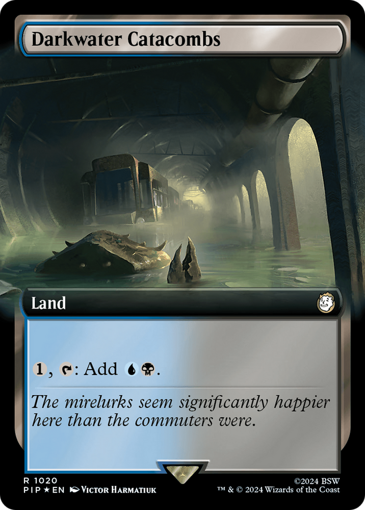 Darkwater Catacombs (Extended Art) (Surge Foil) [Fallout] Magic: The Gathering