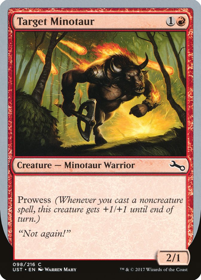 Target Minotaur (Fire Art) [Unstable] Magic: The Gathering