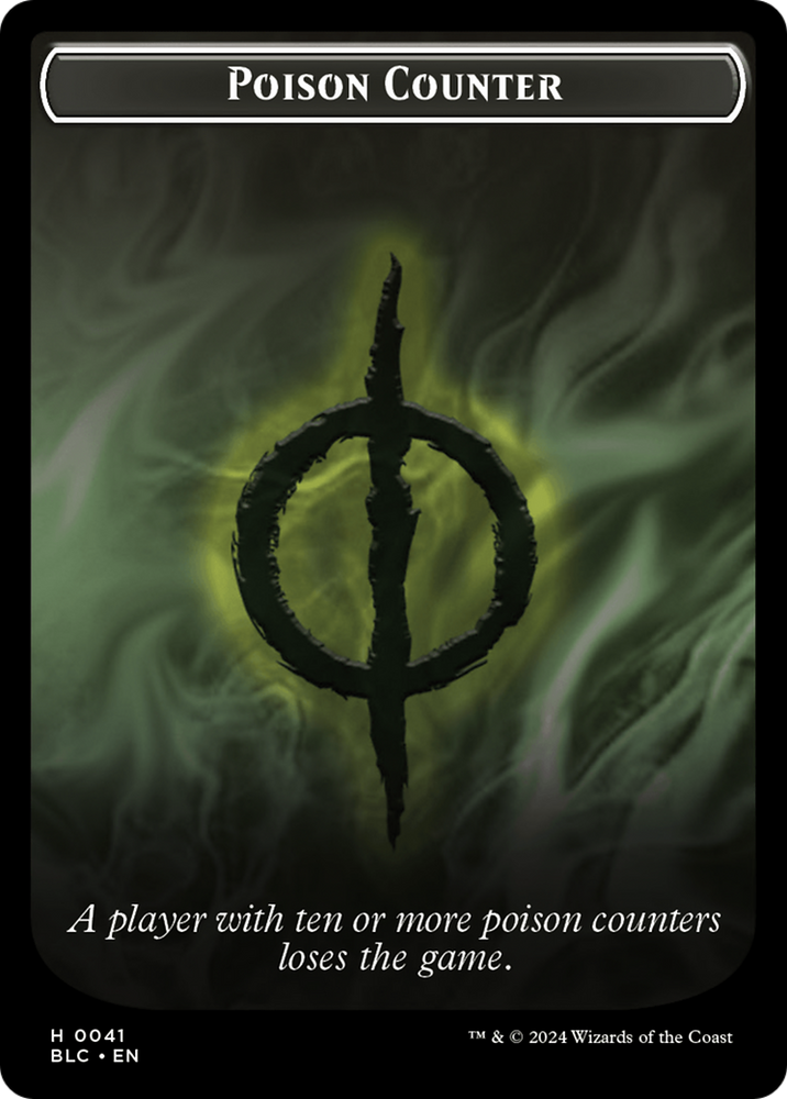 Rabbit // Poison Counter Double-Sided Token [Bloomburrow Commander Tokens] Magic: The Gathering