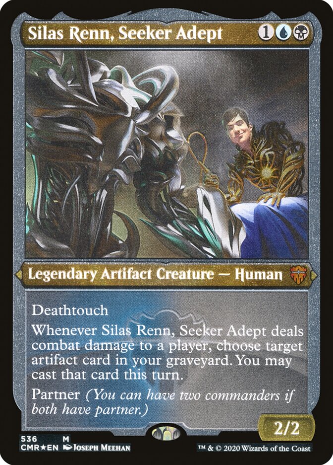 Silas Renn, Seeker Adept (Etched) [Commander Legends] Magic: The Gathering