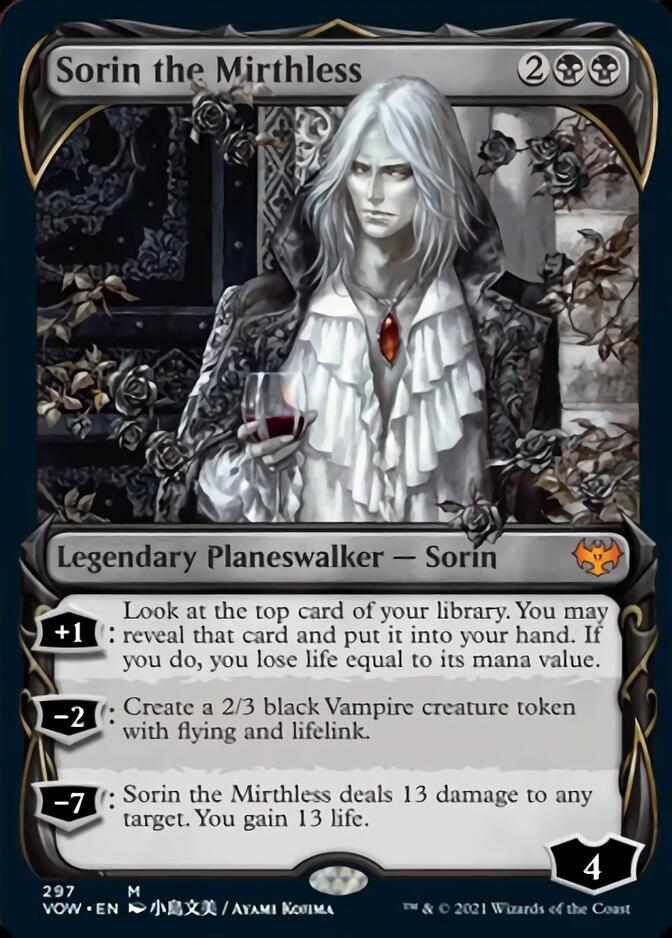 Sorin the Mirthless (Showcase Fang Frame) [Innistrad: Crimson Vow] Magic: The Gathering