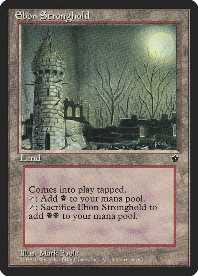Ebon Stronghold [Fallen Empires] Magic: The Gathering