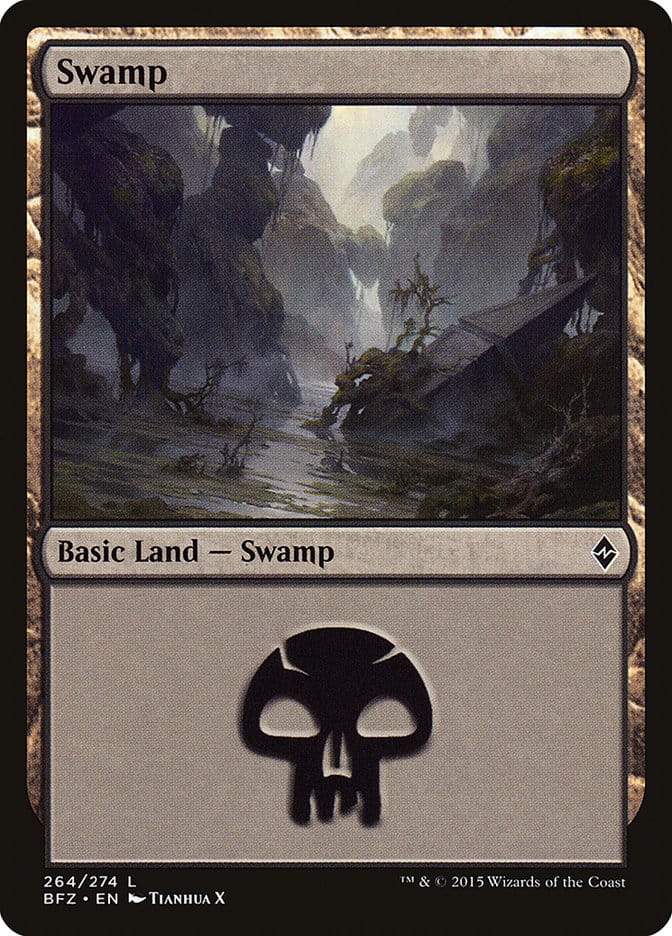 Swamp (264) [Battle for Zendikar] Magic: The Gathering