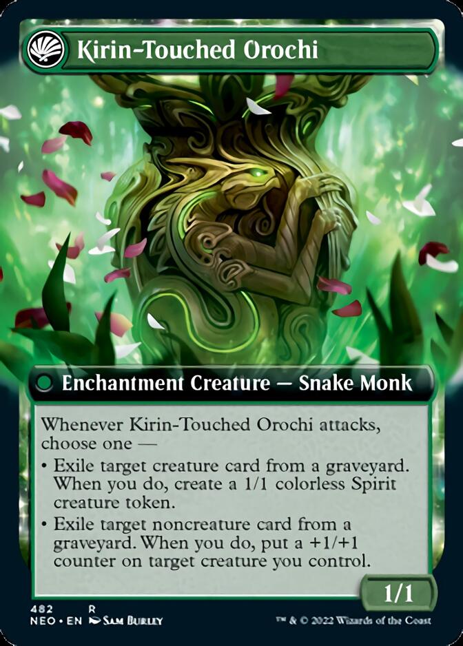 Teachings of the Kirin // Kirin-Touched Orochi (Extended Art) [Kamigawa: Neon Dynasty] Magic: The Gathering