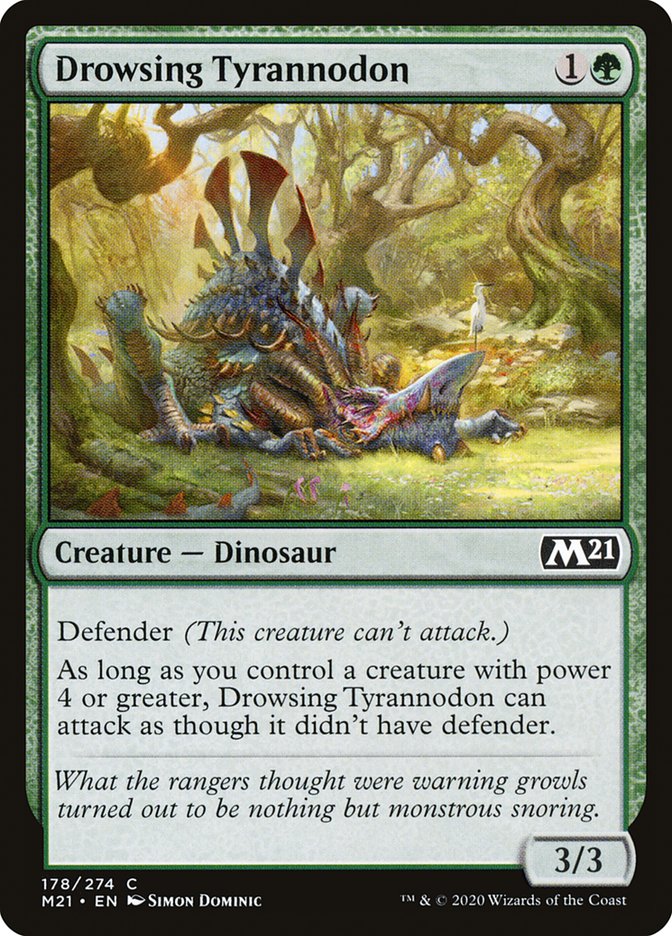 Drowsing Tyrannodon [Core Set 2021] Magic: The Gathering