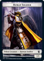 Eldrazi Spawn // Human Soldier Double-Sided Token [Innistrad: Midnight Hunt Commander Tokens] Magic: The Gathering