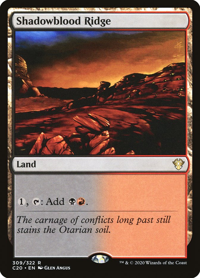 Shadowblood Ridge [Commander 2020] Magic: The Gathering