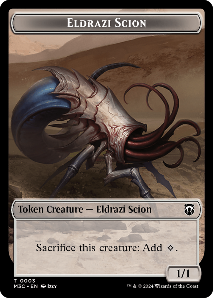 Eldrazi Spawn (Ripple Foil) // Eldrazi Scion Double-Sided Token [Modern Horizons 3 Commander Tokens] Magic: The Gathering