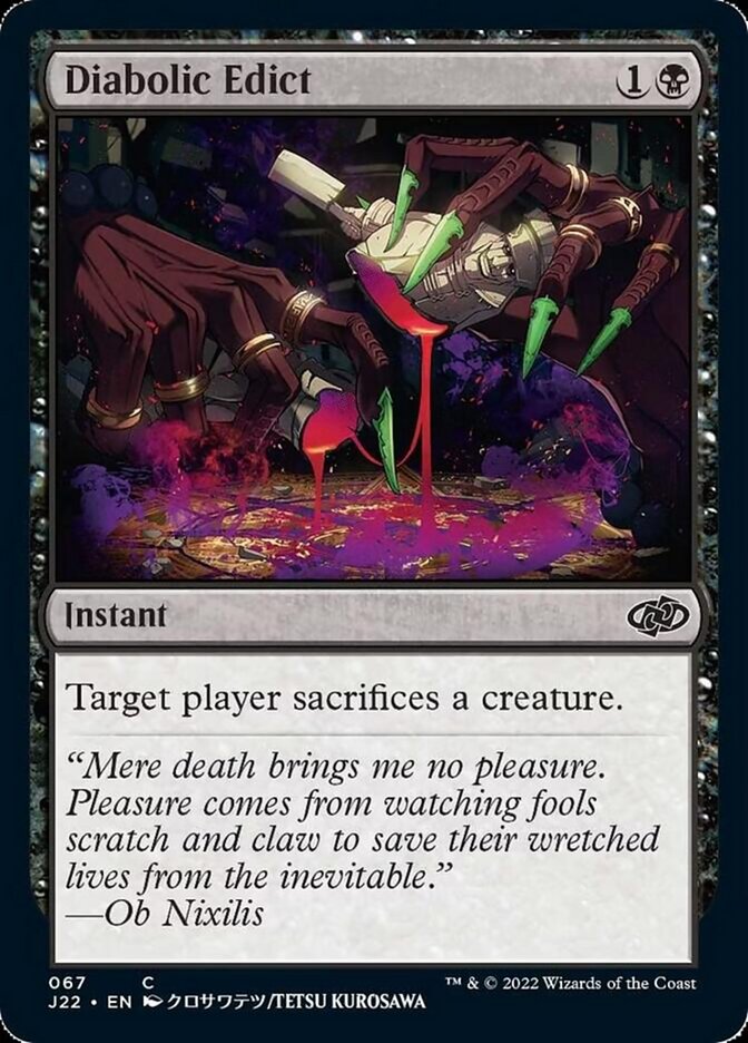 Diabolic Edict [Jumpstart 2022] Magic: The Gathering