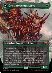 Grist, Voracious Larva // Grist, the Plague Swarm (Borderless) (Textured Foil) [Modern Horizons 3] Magic: The Gathering