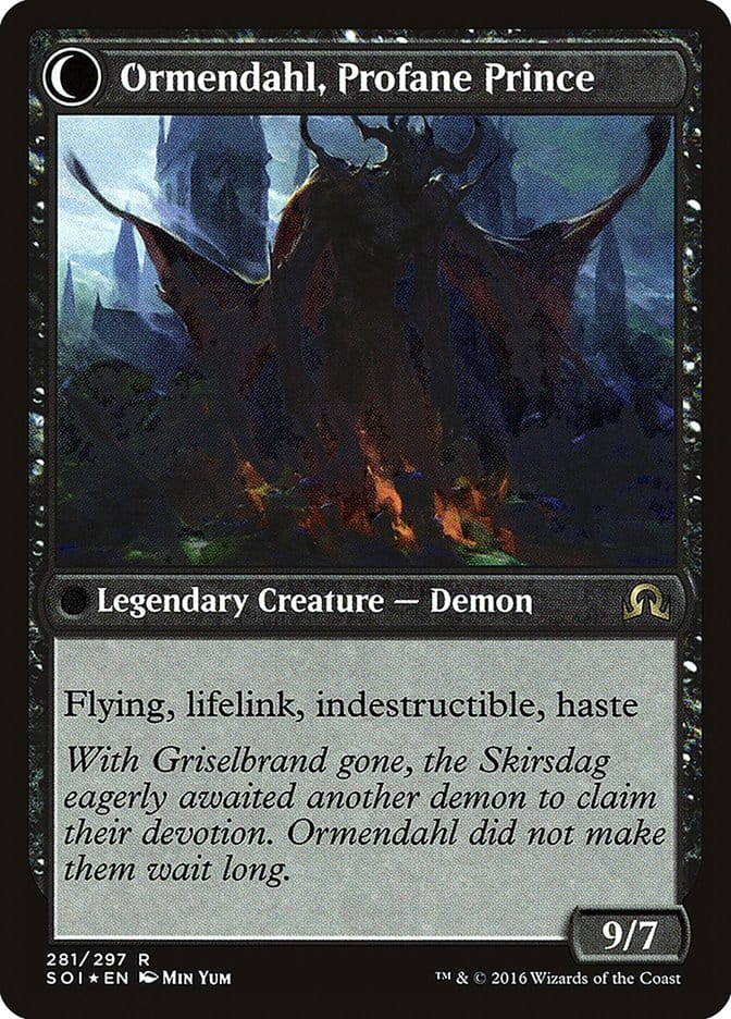 Westvale Abbey // Ormendahl, Profane Prince [Shadows over Innistrad Prerelease Promos] Magic: The Gathering