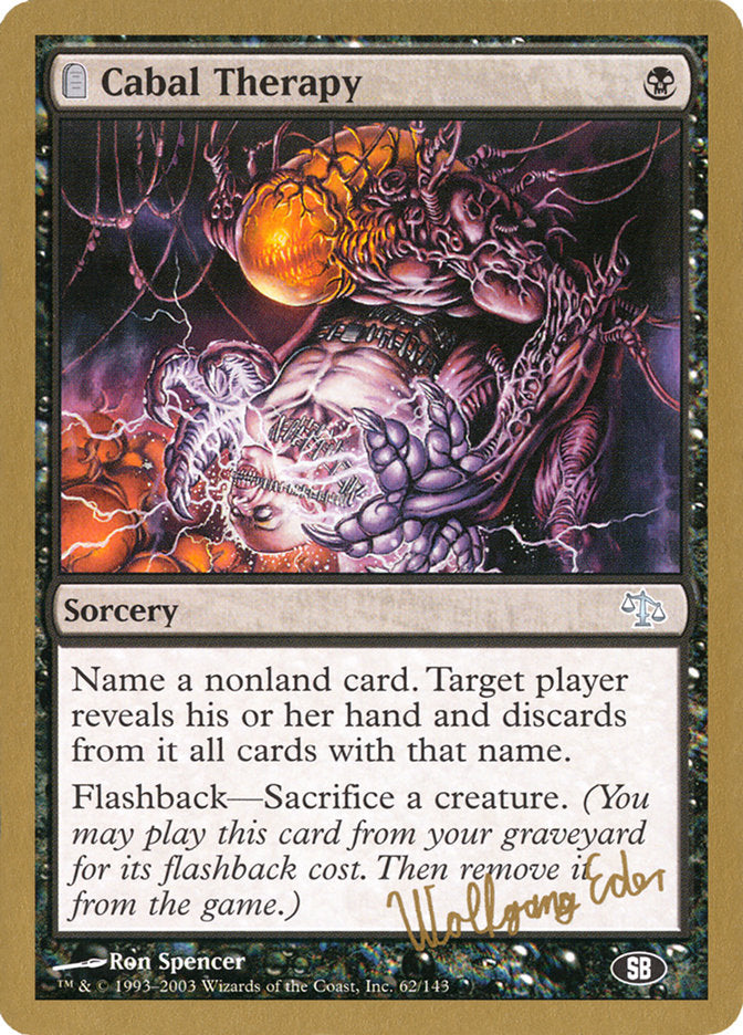 Cabal Therapy (Wolfgang Eder) (SB) [World Championship Decks 2003] Magic: The Gathering