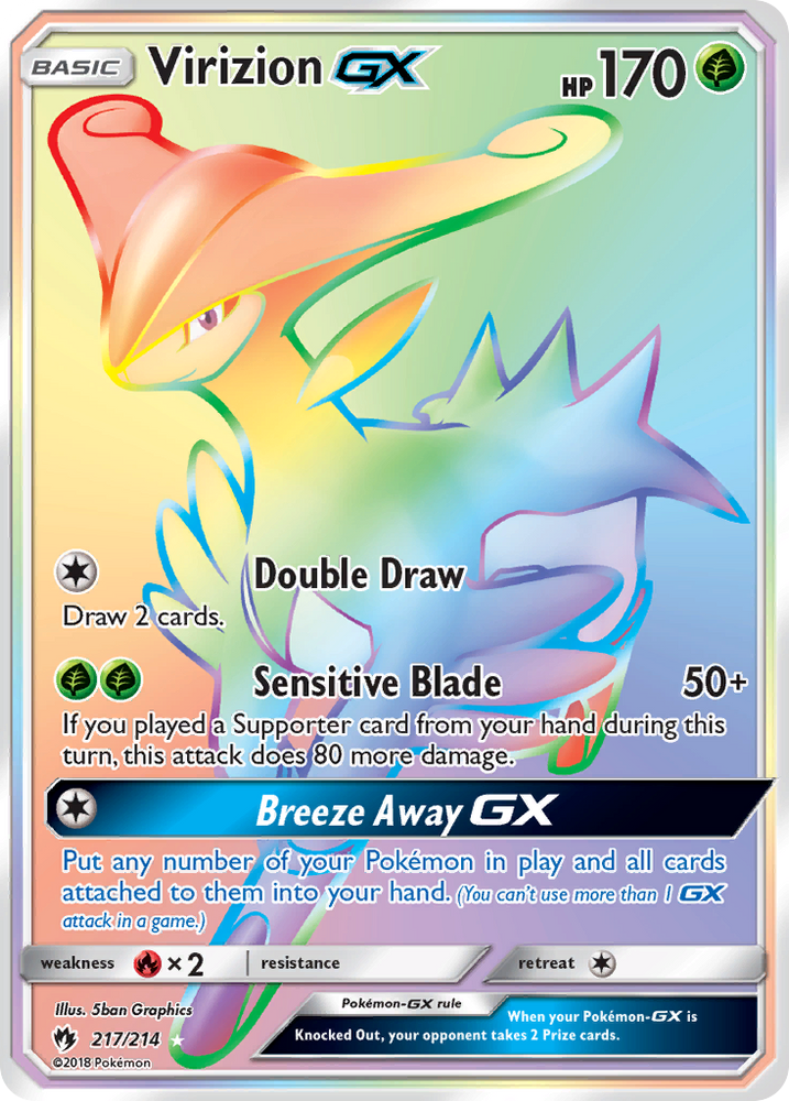 Virizion GX (217/214) [Sun & Moon: Lost Thunder] Pokémon
