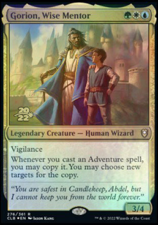 Gorion, Wise Mentor [Commander Legends: Battle for Baldur's Gate Prerelease Promos] Magic: The Gathering