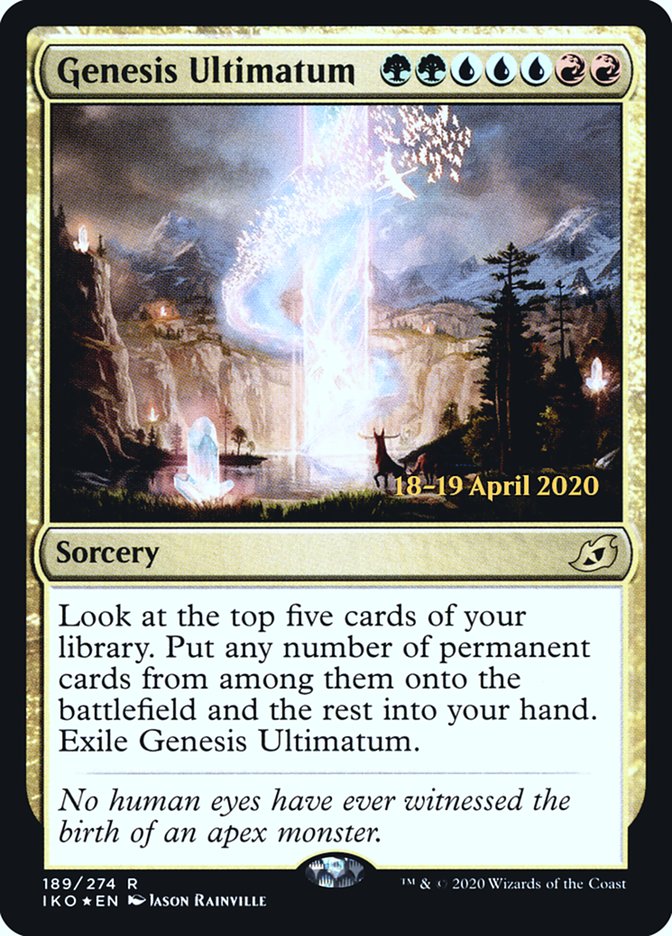 Genesis Ultimatum [Ikoria: Lair of Behemoths Prerelease Promos] Magic: The Gathering